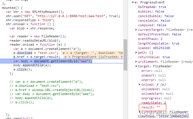 大文件下载避坑-FileReader#readAsDataURL window.URL#createObjectURL ...