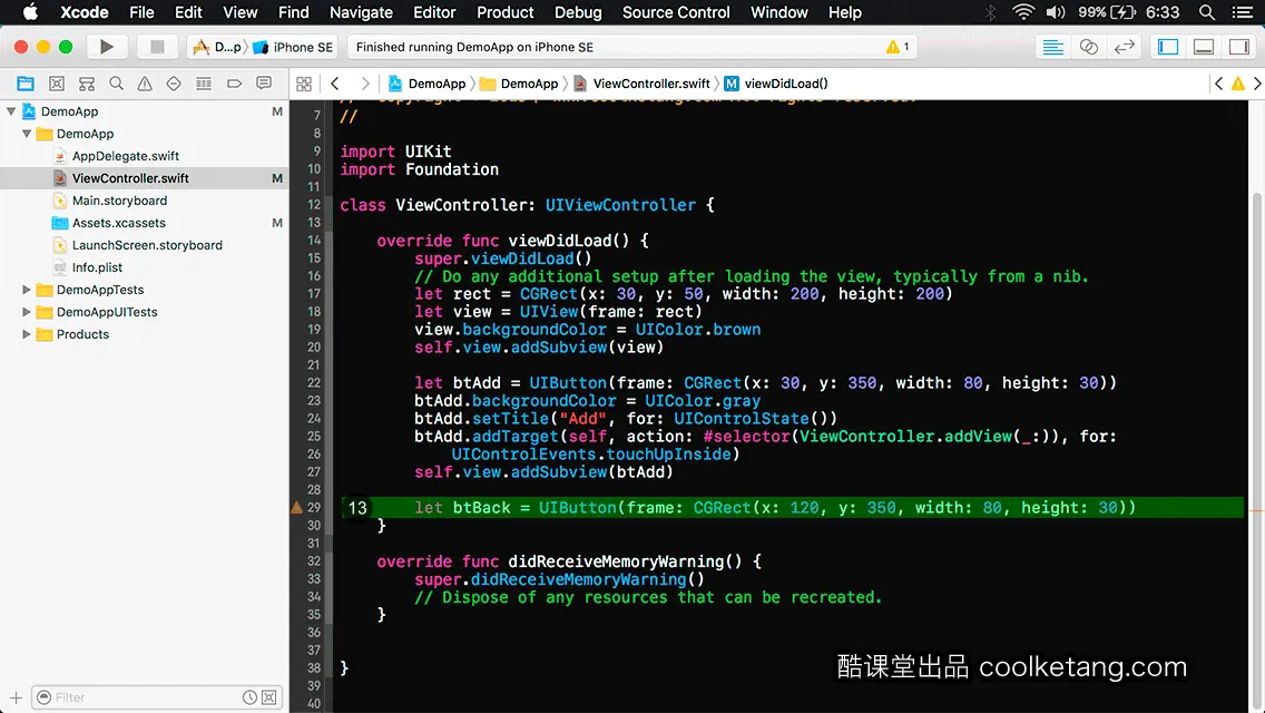 互动教程 for Xcode9 & Swift4-酷课堂
