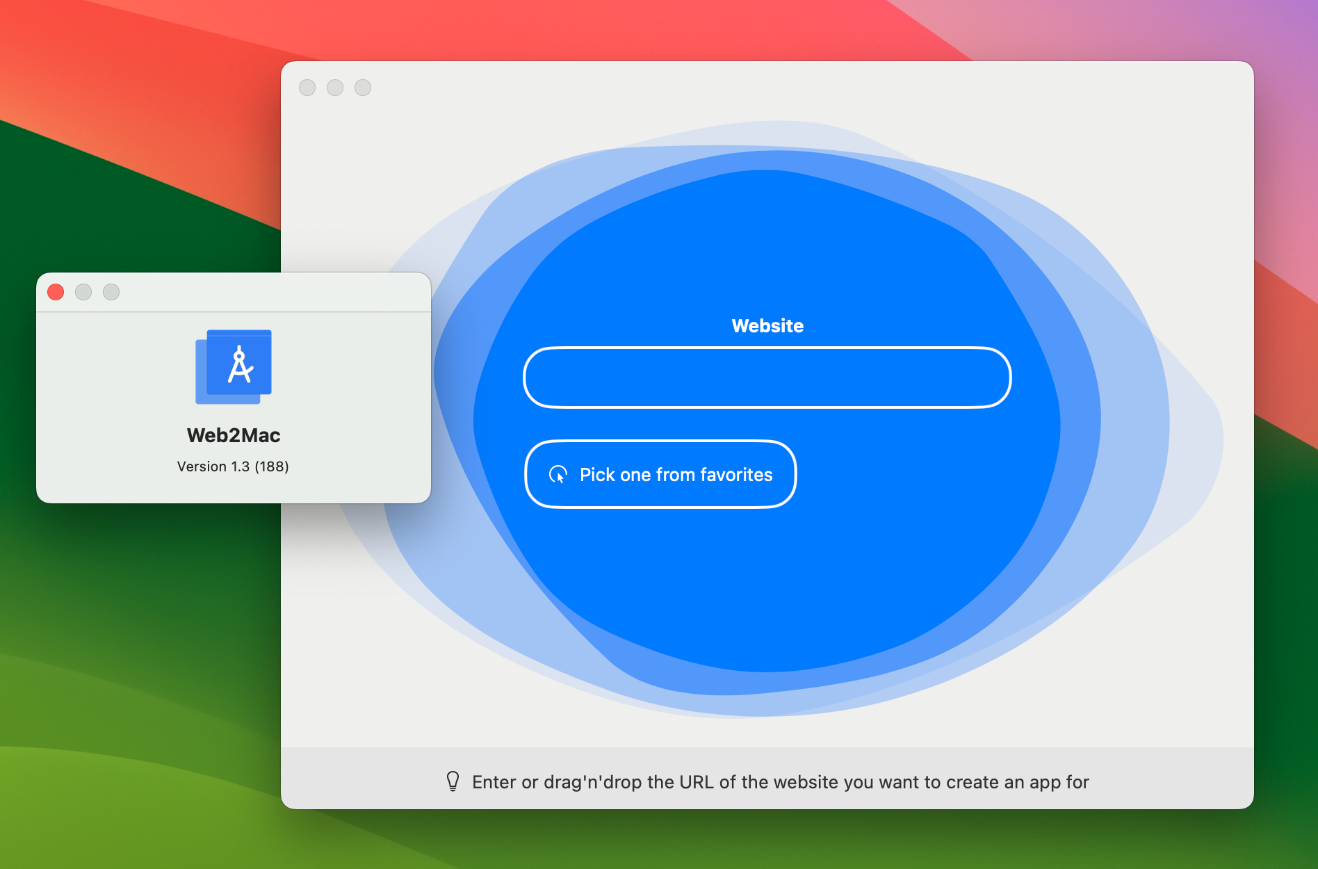 Web2Mac for Mac v1.3 - 将网站转为本地APP