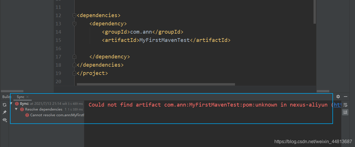 Maven 报错 Cannot resolve XXX 或 Could not find artifact XXX_could not ...