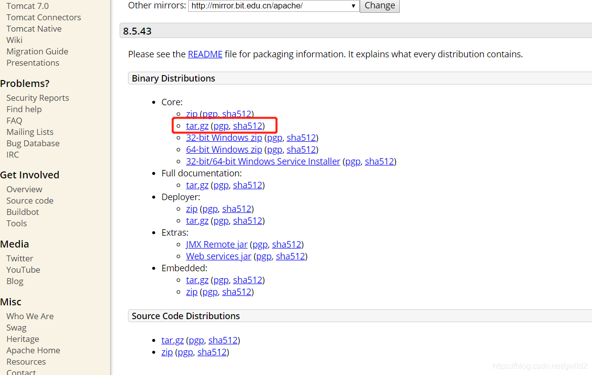 tomcat linux版本下载