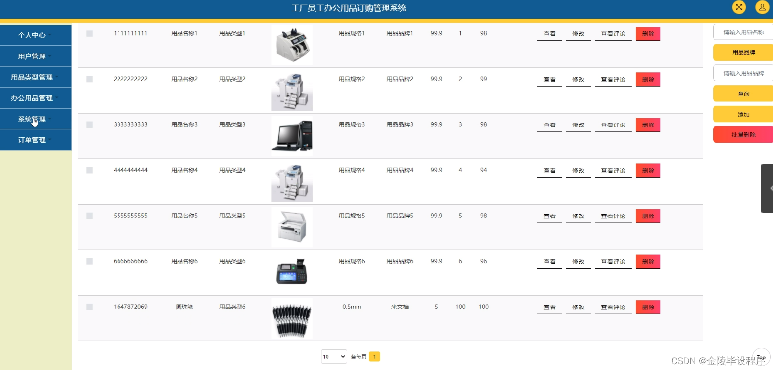工厂员工办公用品订购管理系统(JSP+java+springmvc+mysql+MyBatis)_办公用品管理系统自搭-CSDN博客