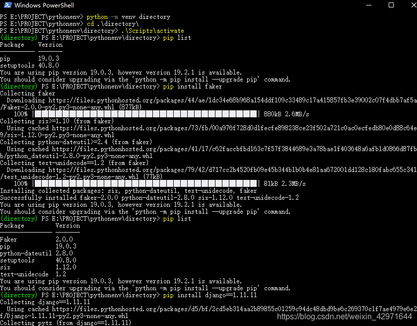 [外链图片转存失败(img-W9OkBUpa-1565160938544)(在windows 10 系统下安装python的虚拟环境.assets/1565159964006.png)]