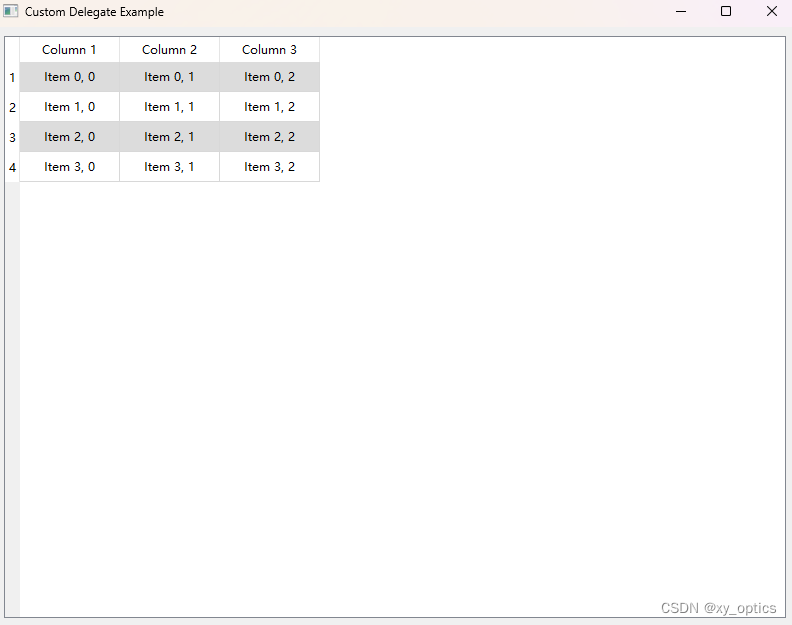 PyQt5中的Table view详解_pyqt5 tableview-CSDN博客