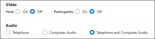 audio and video settings