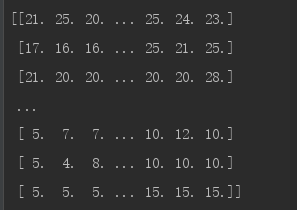 image_shrink矩阵输出