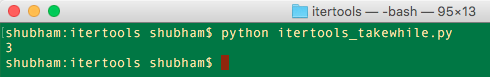 python itertools takewhile