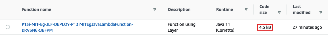 Lambda Function as displayed in the AWS Lambda console under Functions.