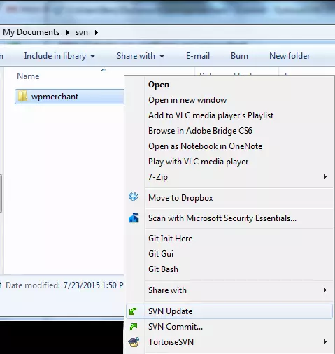 tortoise svn update