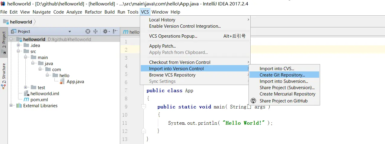 create git repository