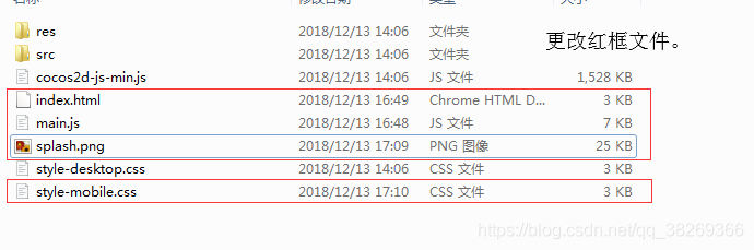要更改的文件