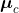 \boldsymbol \mu_c