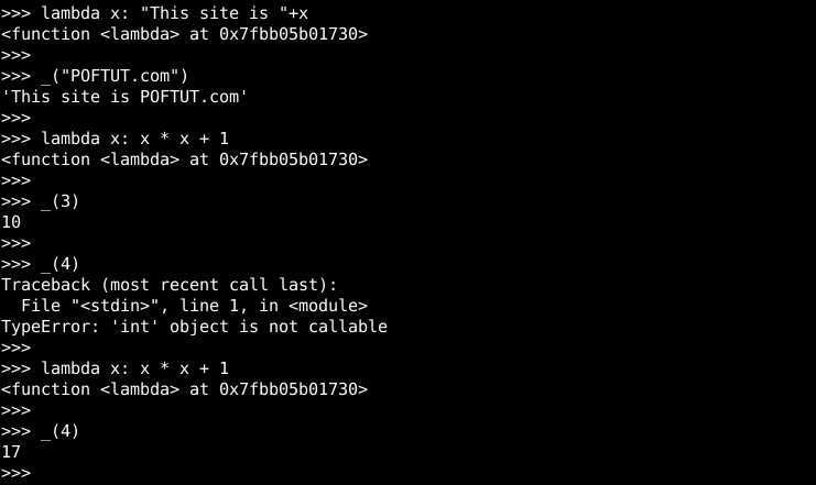 Lambda with Python Interactive Shell