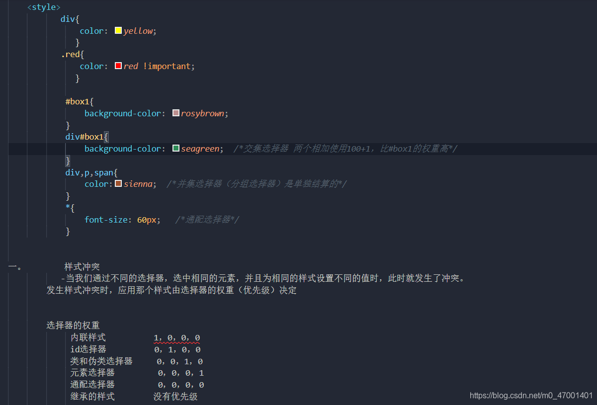CSS 选择器的权重_#box ul li 的权重-CSDN博客