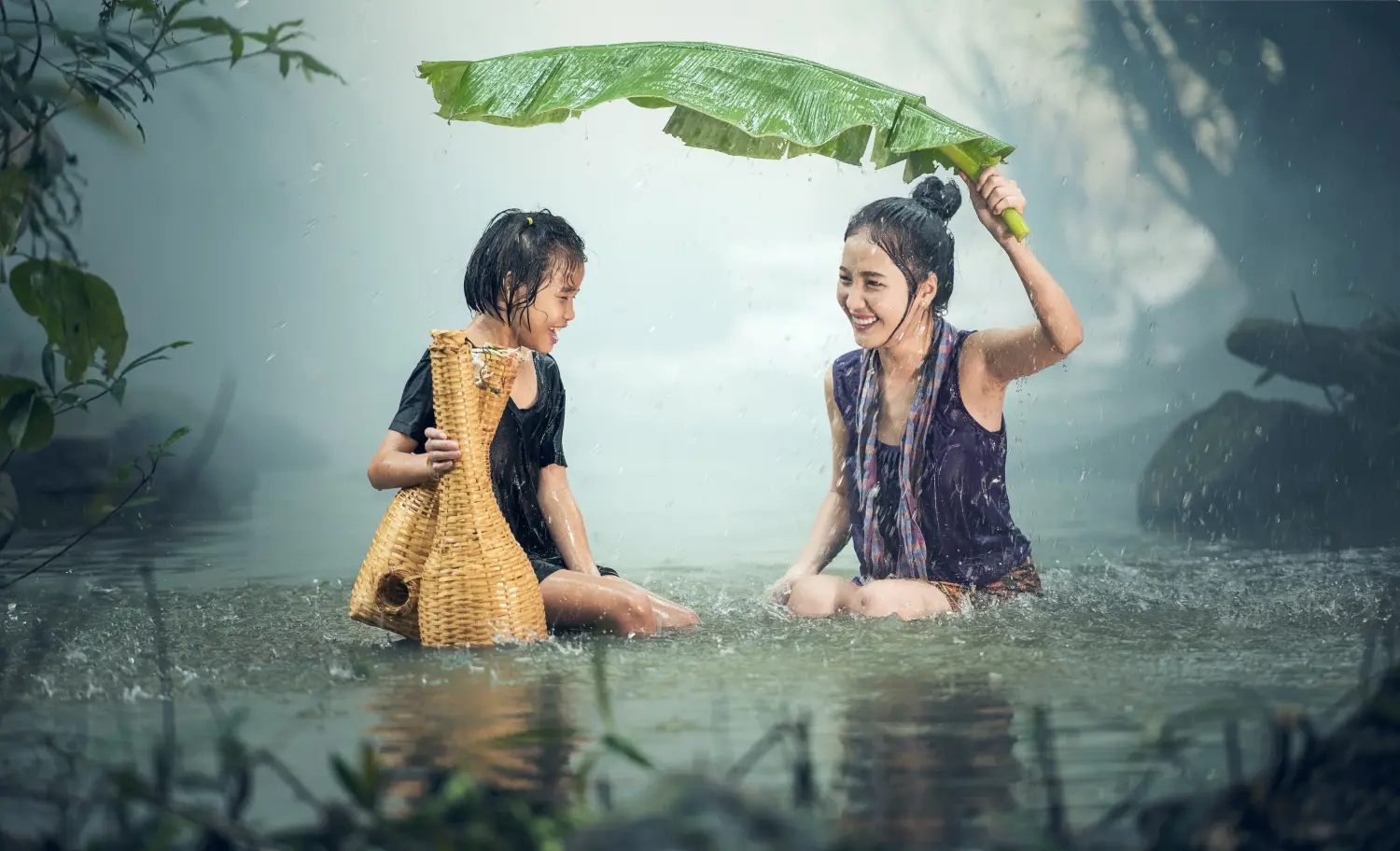 雨中