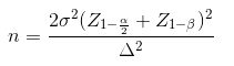 z检验样本量公式