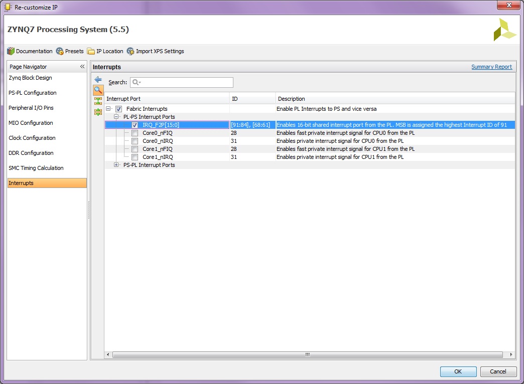 Enable Fabric Interrupts