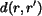$d(r, r')$