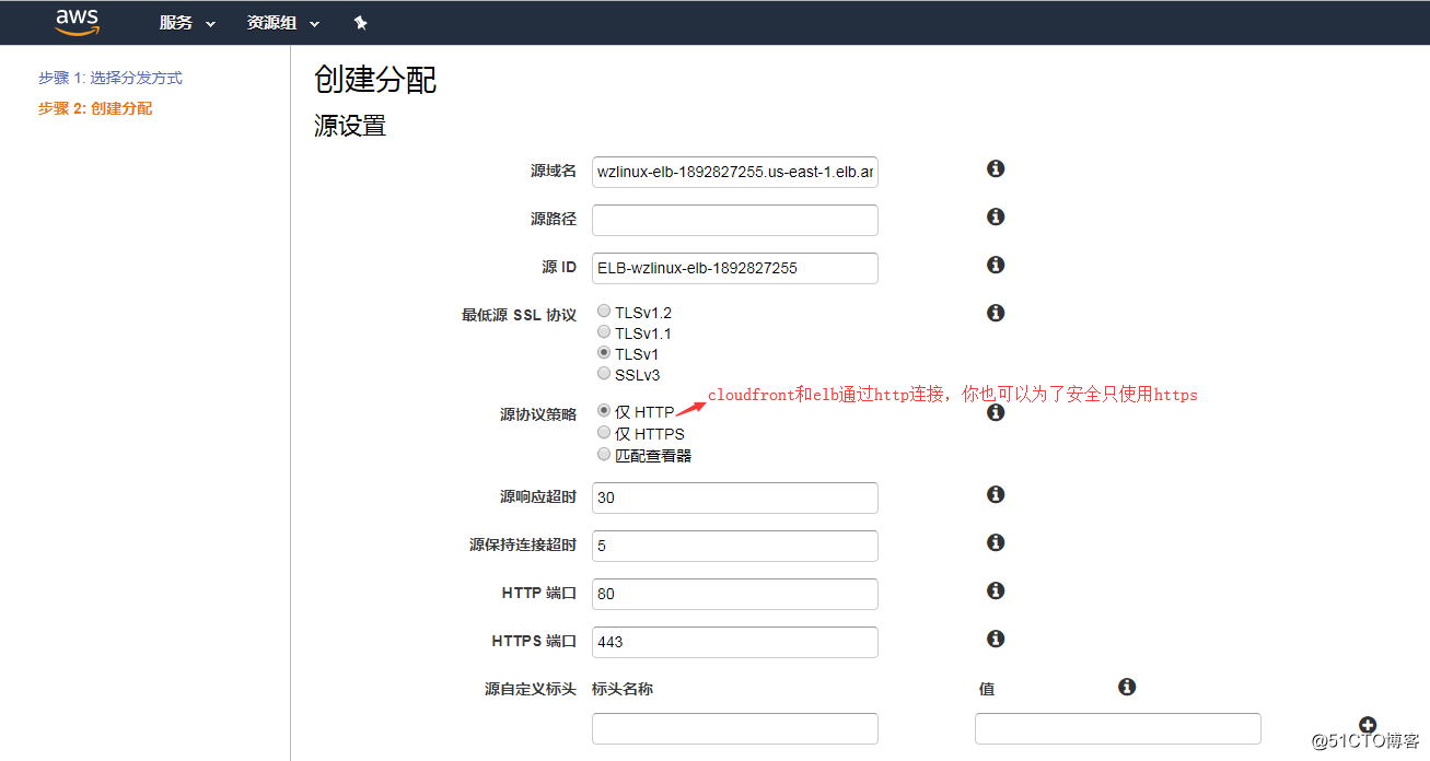 AWS 云产品 CloudFront + ELB + EC2 + S3 构建虚拟主机动+静分离站点