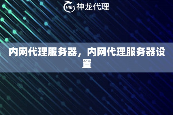 内网代理服务器,内网代理服务器设置