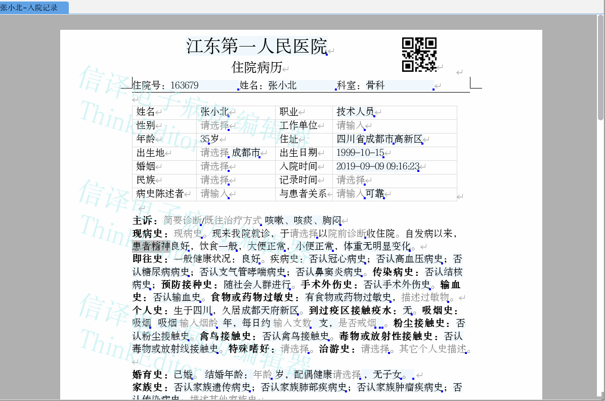 信译-ThinkEditor文本编辑展示