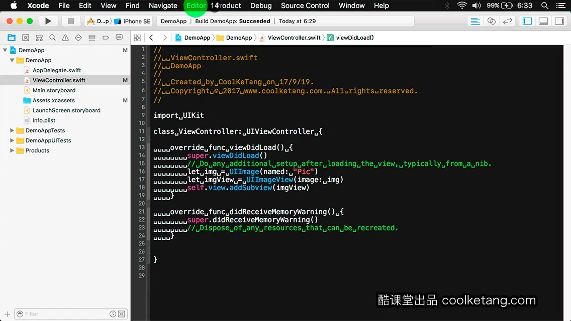 互动教程 for Xcode9 & Swift4-酷课堂