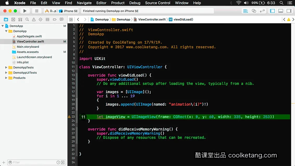 互动教程 for Xcode9 & Swift4-酷课堂