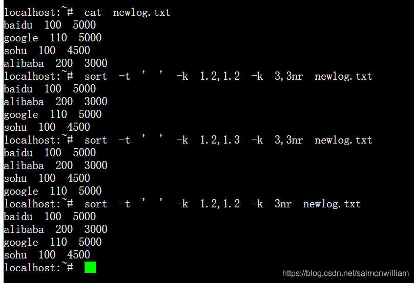 linux sort 命令详解_sort -u-CSDN博客