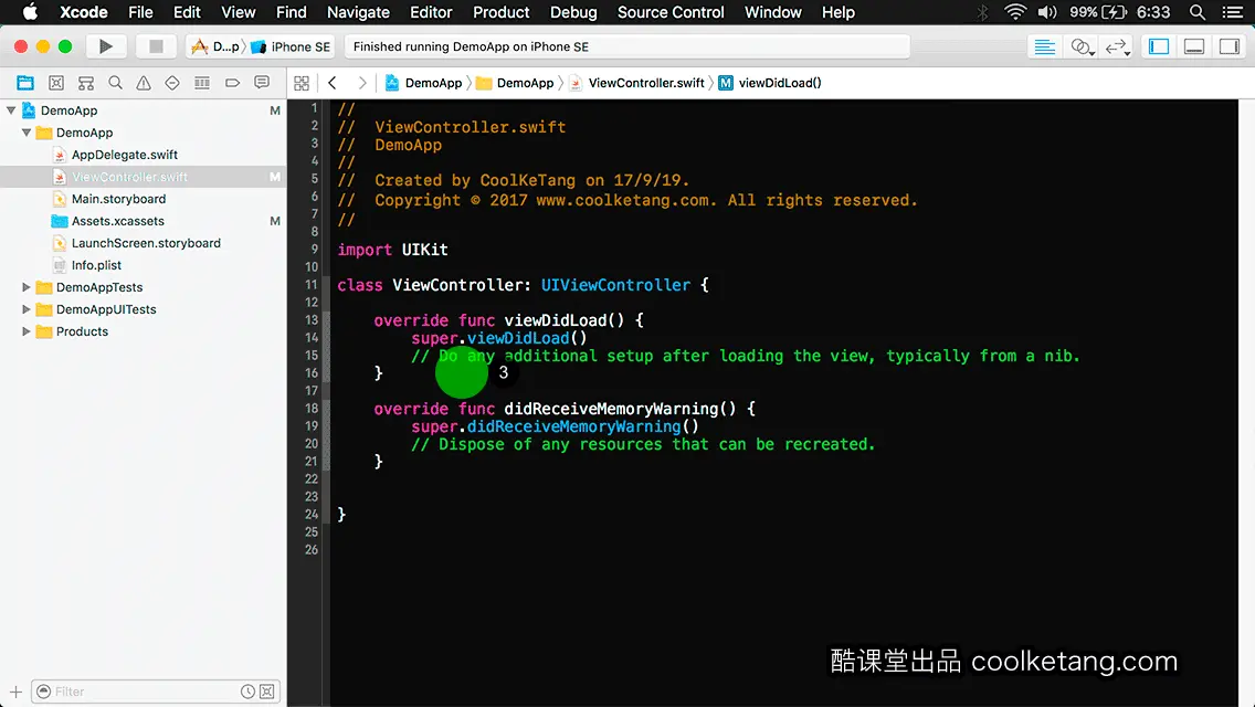 互动教程 for Xcode9 & Swift4-酷课堂