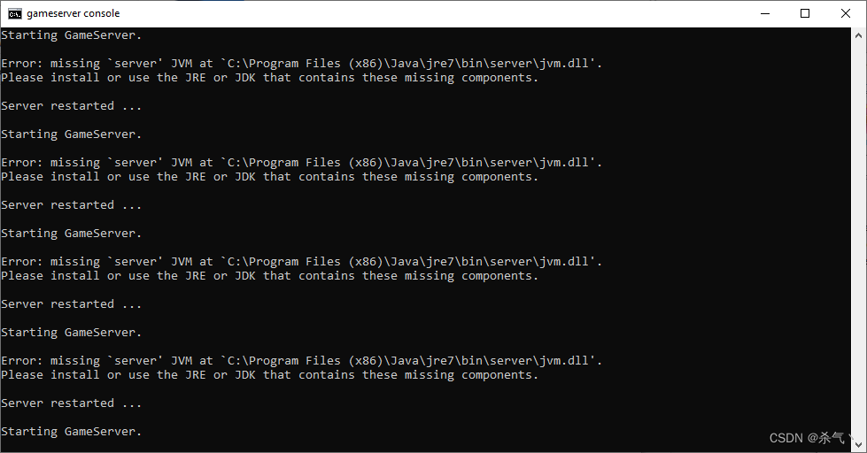 【JDK】Error missing server jvm.dll-CSDN博客