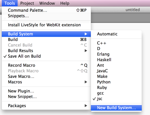 sublime build system