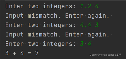 Java、InputMismatchException_java怎么用inputmismatchexception-CSDN博客