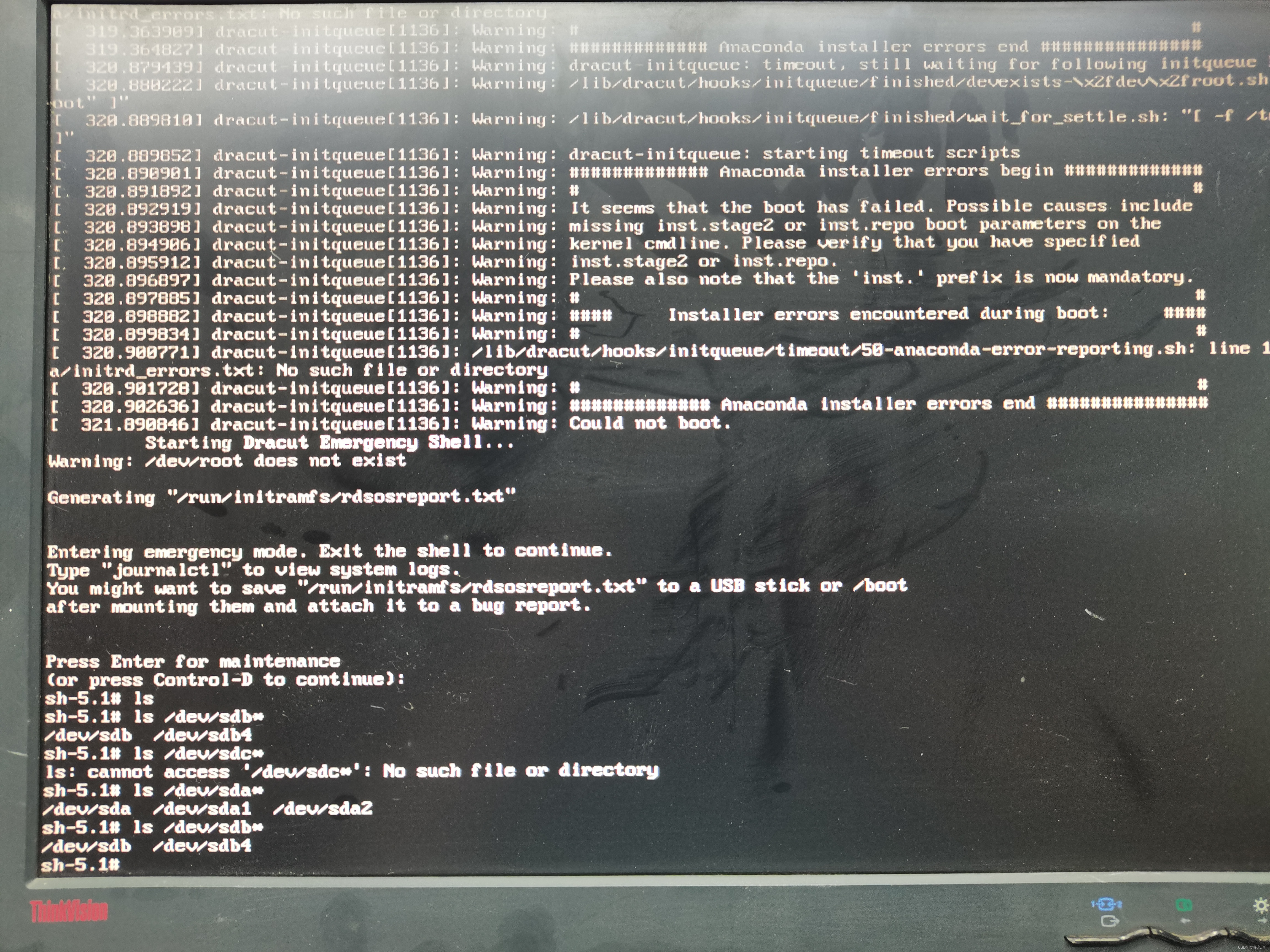 实体服务器安装OpenEuler时报include missing inst.stage2 or inst.repo boot ...