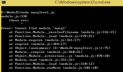nodejs cannot find module 'mysql' 问题分析-CSDN博客