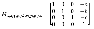 平移矩阵的逆矩阵