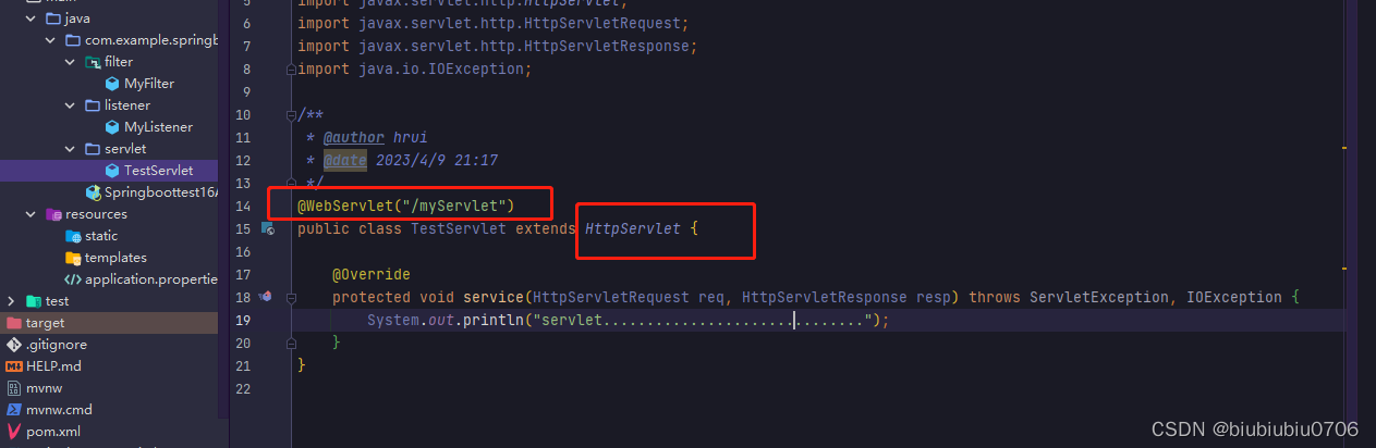 SpringBoot中使用Servlet,Filter,Listener,拦截器_servletcomponentscan 是spring哪个 ...