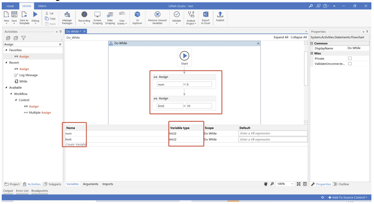 2.5 UiPath循环活动Do While的介绍和使用