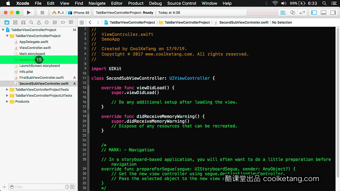 互动教程 for Xcode9 & Swift4-酷课堂