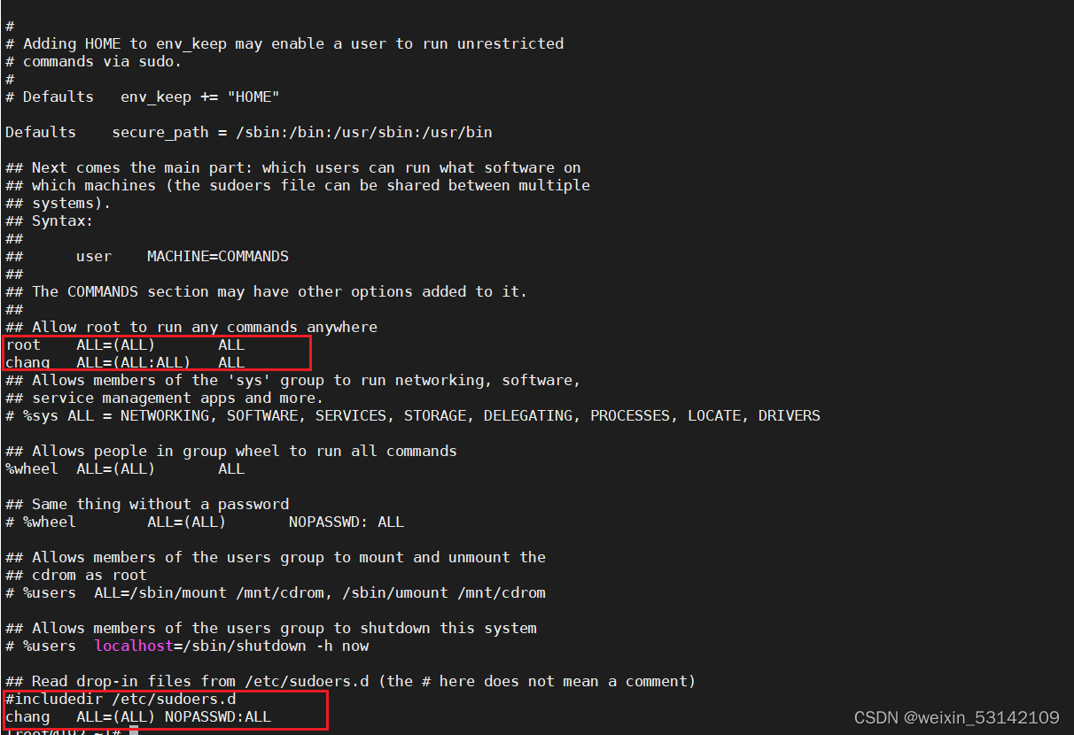 Linux用户创建及使用sudo -i免密登录root_linux sudo -i-CSDN博客