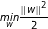 \tiny \underset{w}{min} \frac{\left \| w \right \|^{2}}{2}