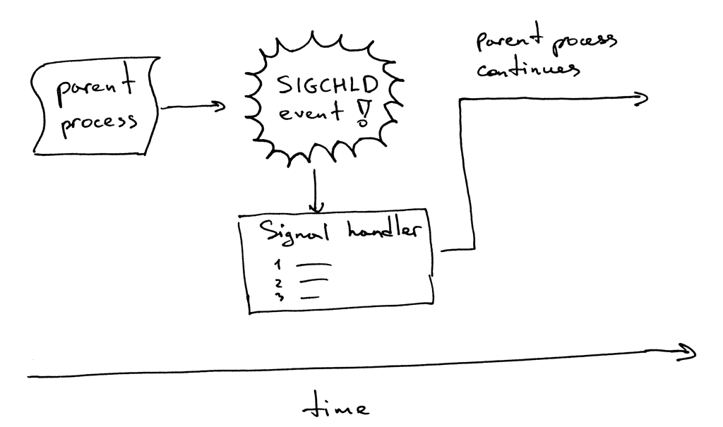 SIGCHLD信号与wait函数结合使用