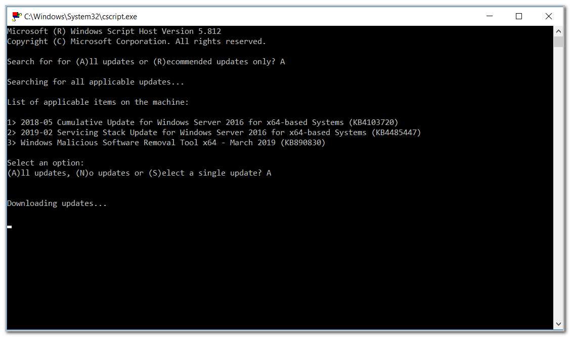Windows downloading all the available updates