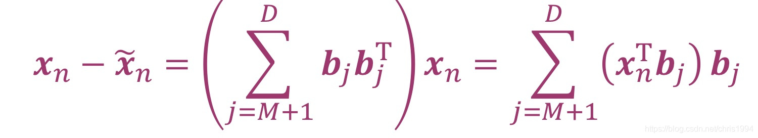 原数据和投影的差值