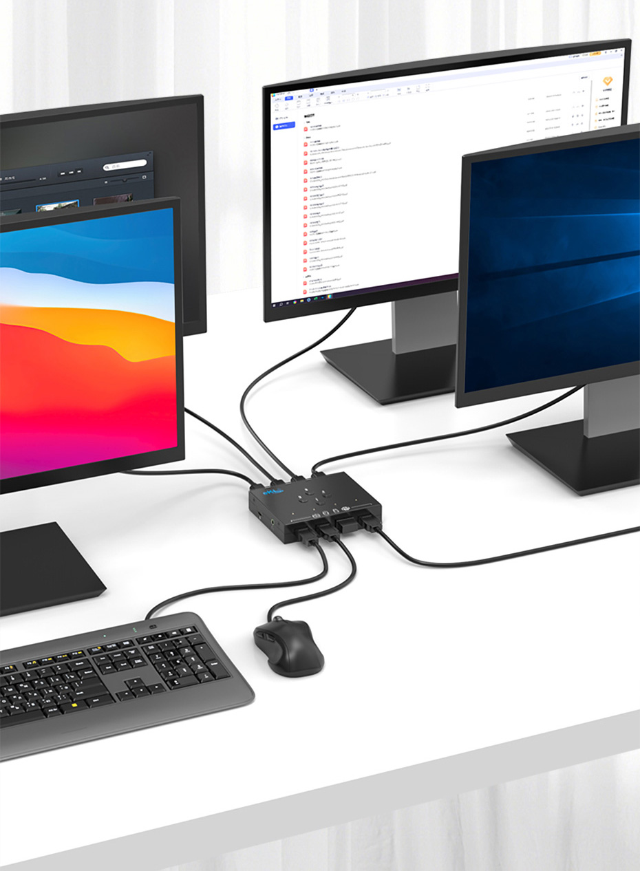 4进4出USB3.0 HUB集线器连接使用示意图