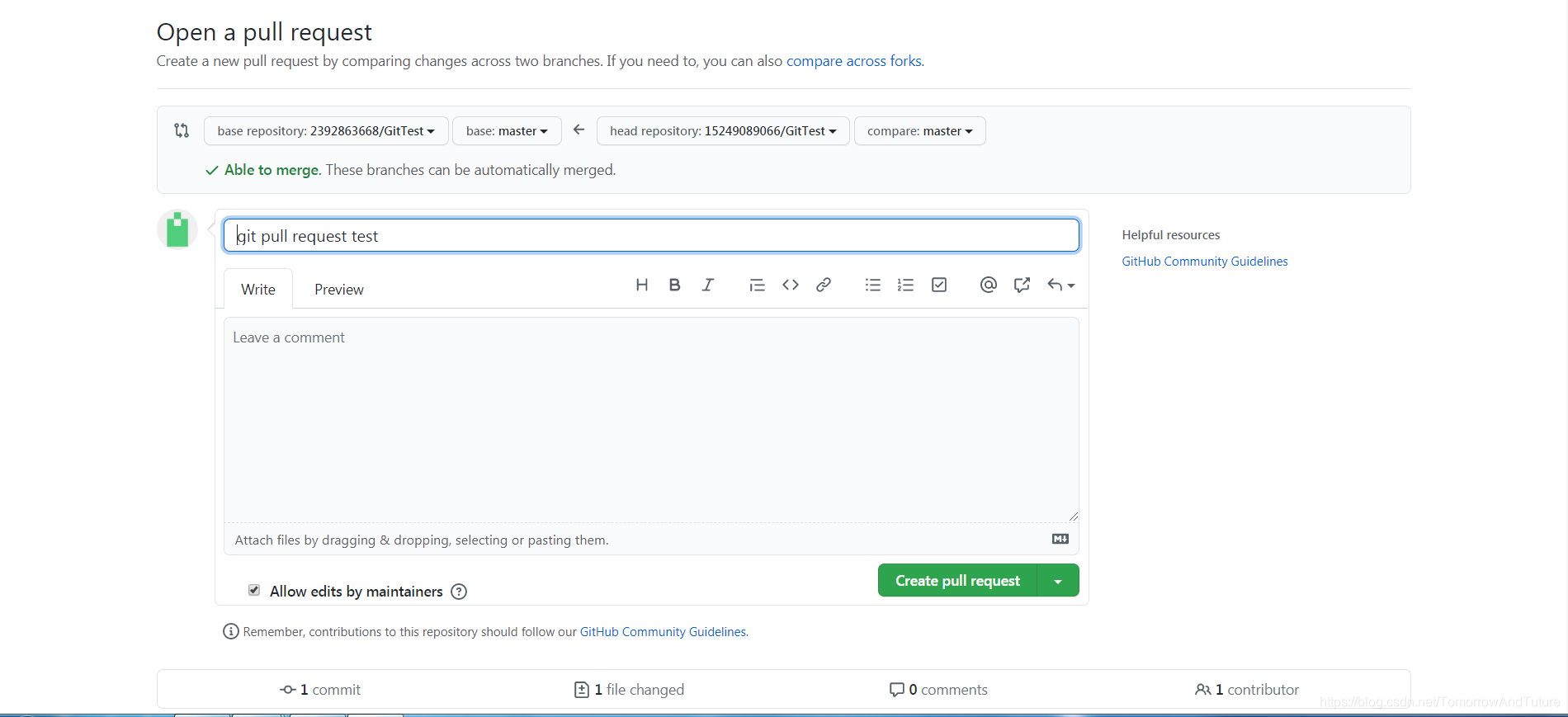 GitHub 的 pull request 测试_github push request集成测试-CSDN博客