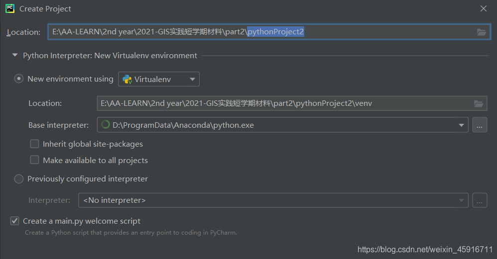 PyCharm新建项目报错UnicodeDecodeError: ‘ascii‘ codec can‘t decode byte 0xcb ...