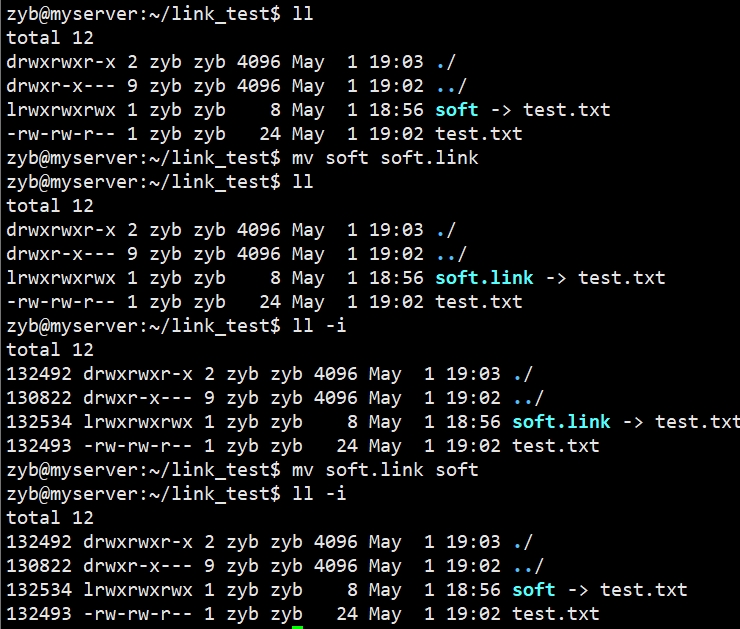 Linux文件系统中的软硬链接插图13 在这里插入图片描述