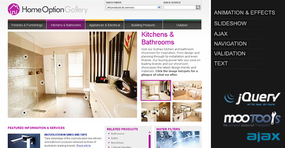 Home option gallery