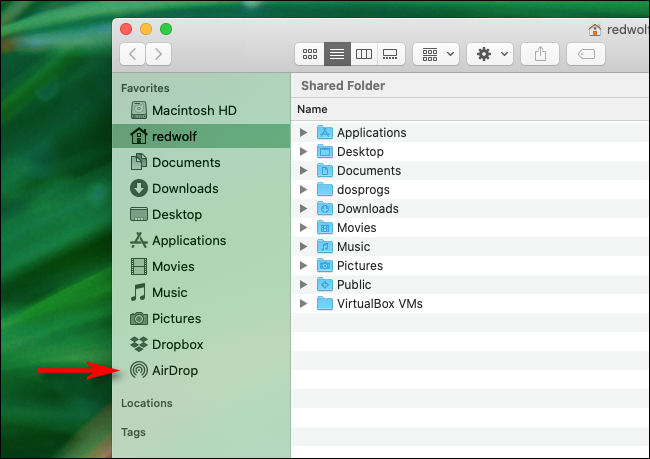 AirDrop should now be in the Favorites section of your Finder sidebar on Mac.