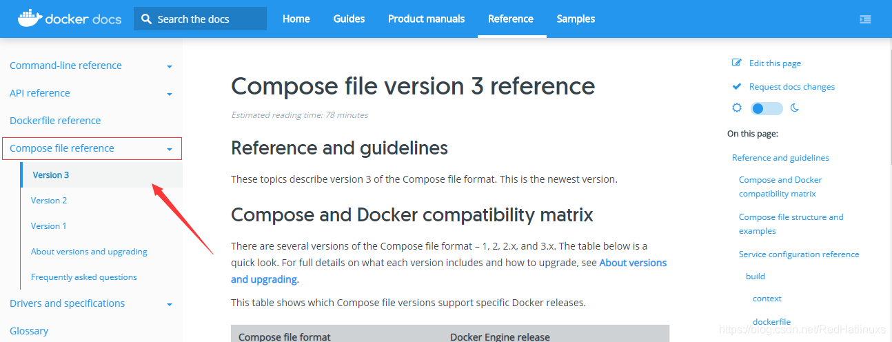 Compose file reference-->version3